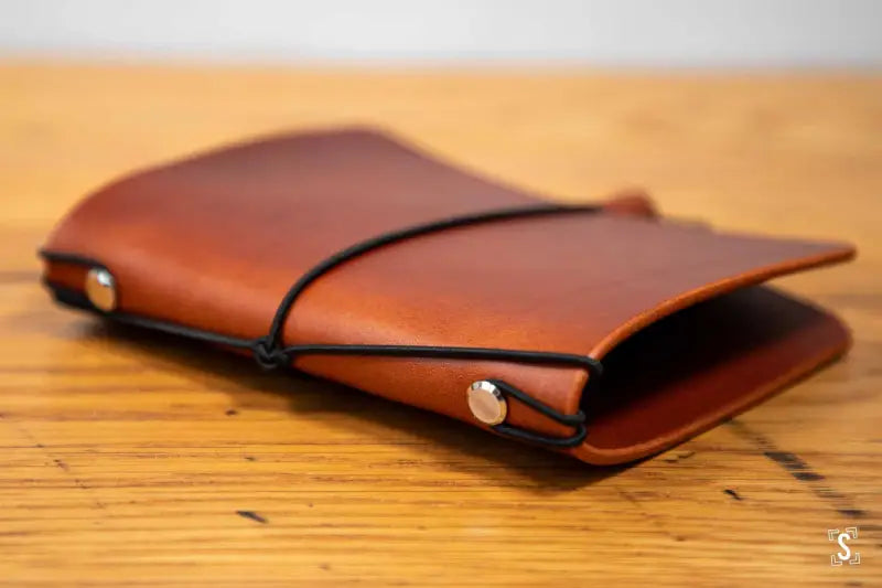 Leather Notebook Cover Cognac Leathercraft