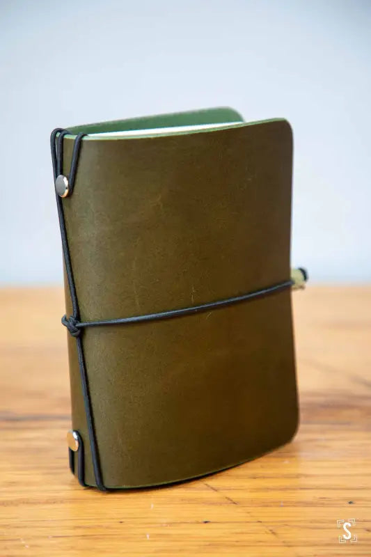 Leather Notebook Cover - Olive - Leathercraft