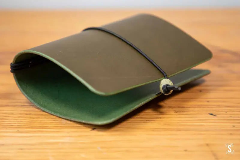 Leather Notebook Cover - Olive - Leathercraft