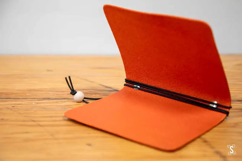 Leather Notebook Cover Orange Leathercraft