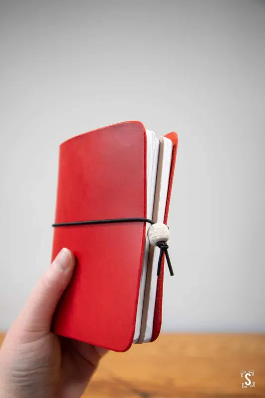 Leather Notebook Cover - Red - Leathercraft