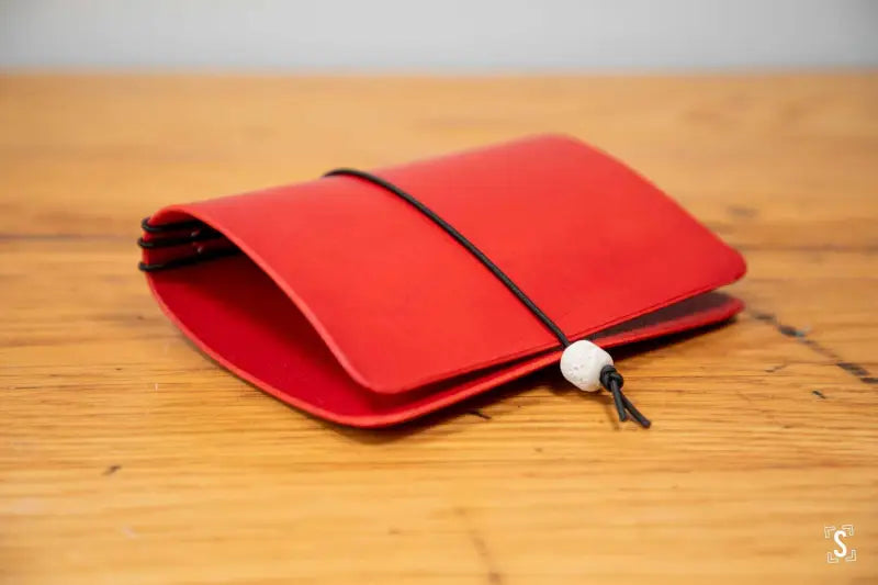 Leather Notebook Cover - Red - Leathercraft