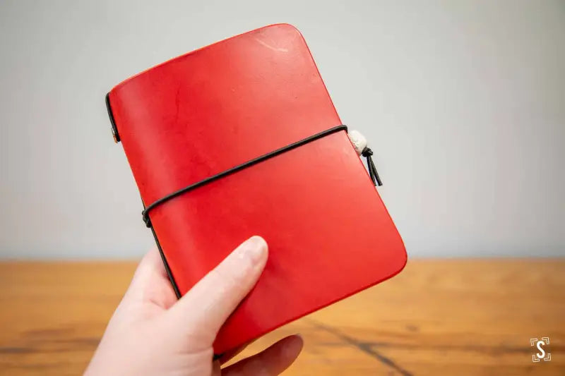 Leather Notebook Cover - Red - Leathercraft