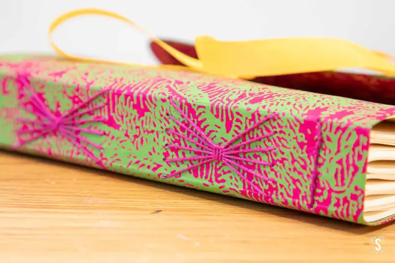 Long Stitch - A5 - Arena Bulk Ivory - Arcadia Pink/Green - Sybil Pink/Yellow - Journal