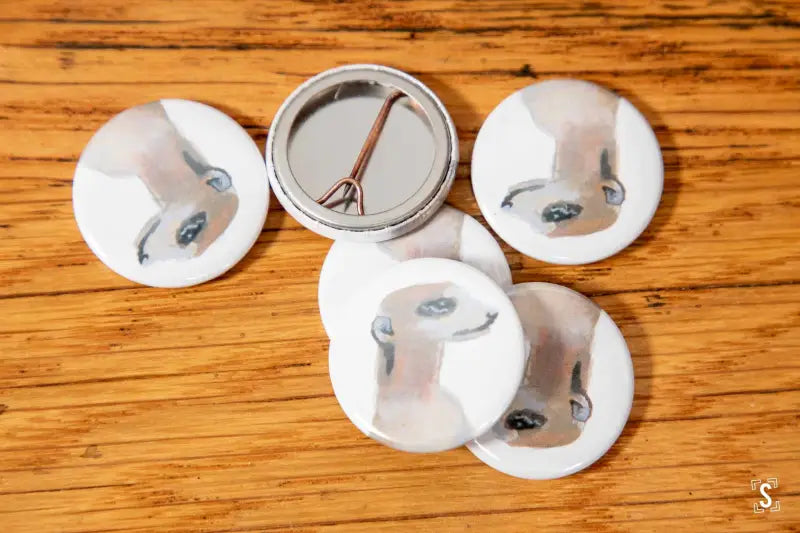 Meerkat Badge - White - 25mm - Badge