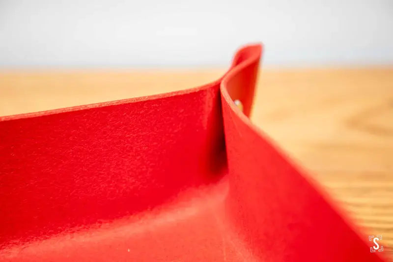 Origami - Leather Clutter Keeper - 16cm x 16cm - Red - Leathercraft