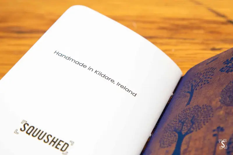 Pocket Notebook - Leaves Blue/Brown - Forest Navy/Yellow - A6 - Notebook