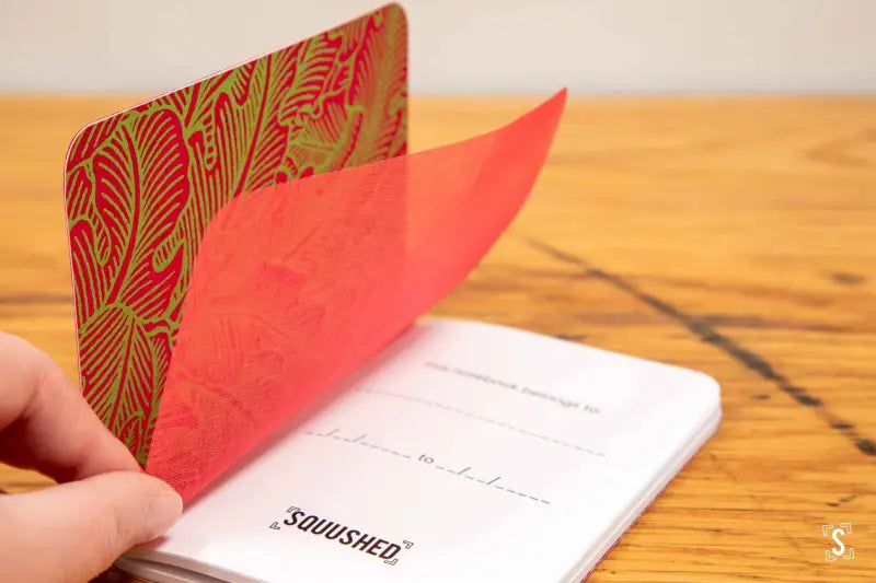 Pocket Notebook - Sybil Pink/Yellow - Greenery Medium Pink/Green - A6 - Notebook