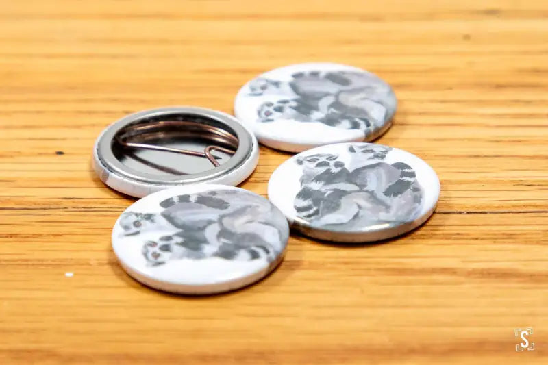 Ring-Tailed Lemurs Badge - White - 25mm - Badge