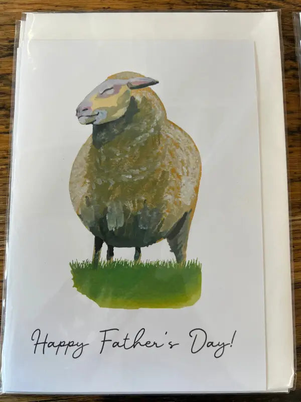 Sheep - Greeting Card - A5 - Happy Father's Day - SQUUSHED