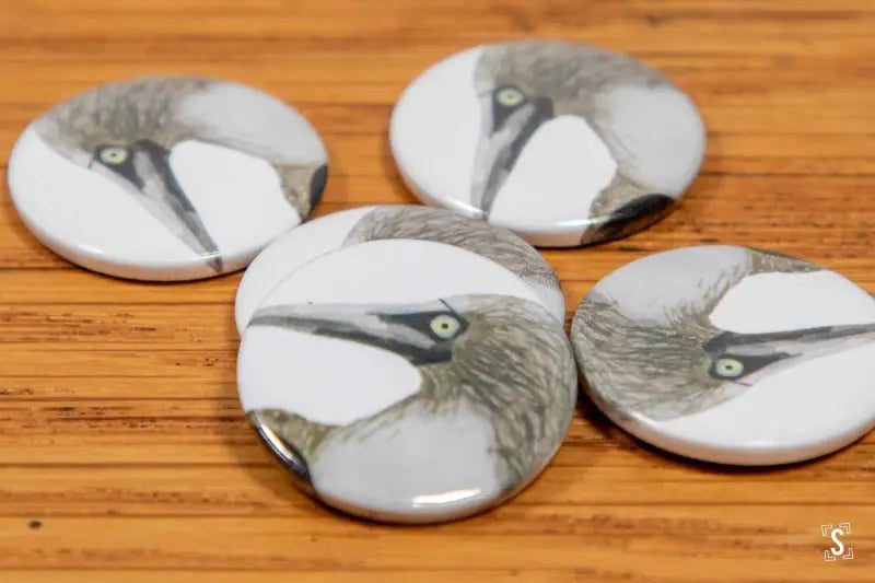 Side Booby Badge - White - 25mm - Badge