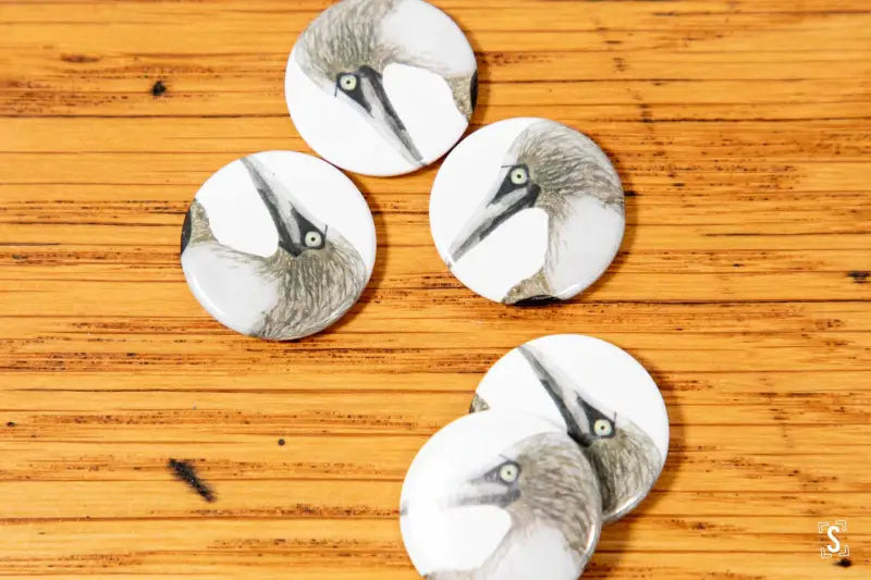 Side Booby Badge - White - 25mm - Badge