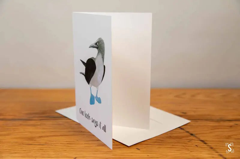 Side Booby - Greeting Card - A5 - One Look Says it All - SQUUSHED