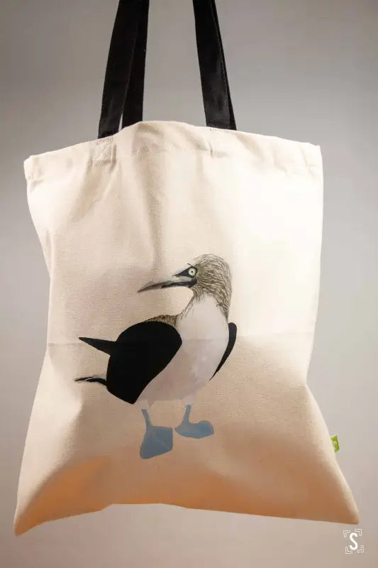 Side Booby Tote - Organic Cotton - Black Handles - 38cm x 42cm - Bag