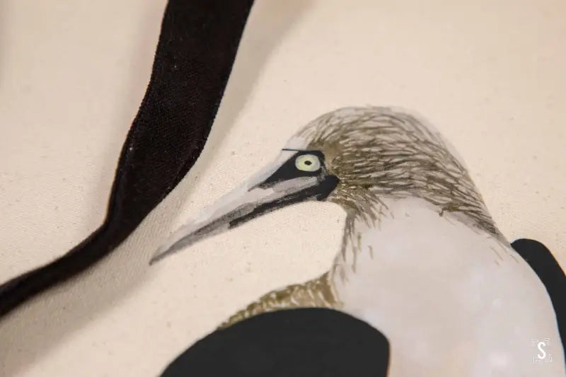 Side Booby Tote - Organic Cotton - Black Handles - 38cm x 42cm - Bag