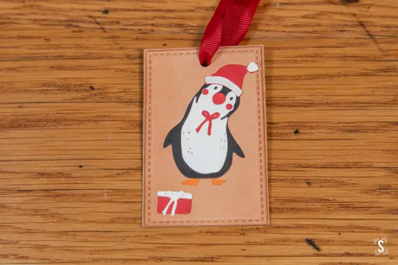 Small Scene - Leather Christmas Decoration - SQUUSHED