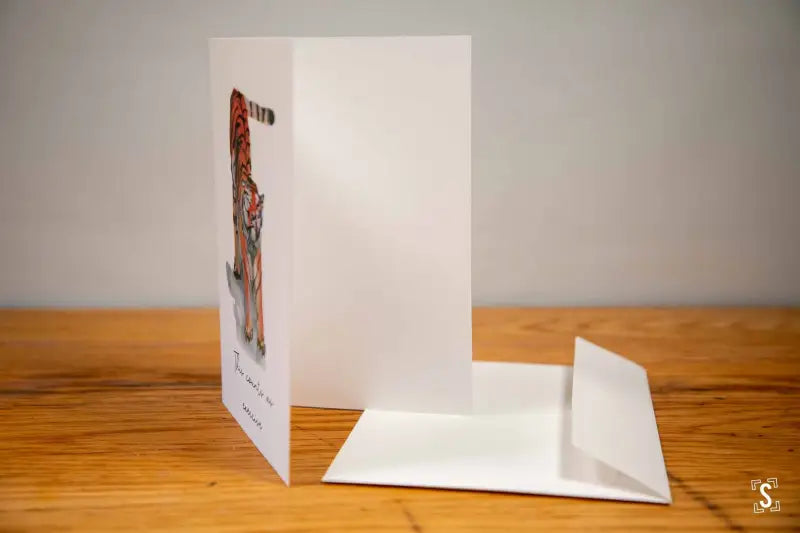 Tiger - A5 - This Counts as Exercise - Greetings Cards