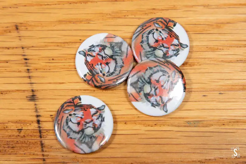 Tiger Badge - White - 25mm - Badge