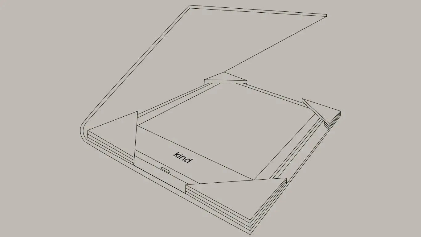 Sketch of an open flatbed scanner.