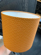 Drum Lampshade - 20cm - Waves - Orange - SQUUSHED