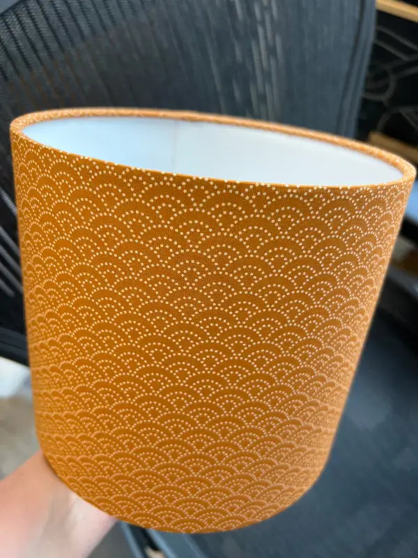 Drum Lampshade - 20cm - Waves - Orange - SQUUSHED