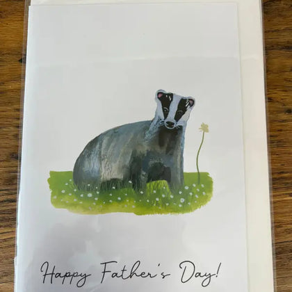 Badger - Greeting Card - A5 - Happy Father's Day