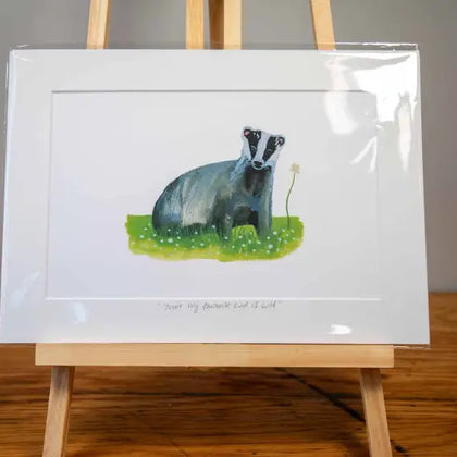 Badger - Mounted Print