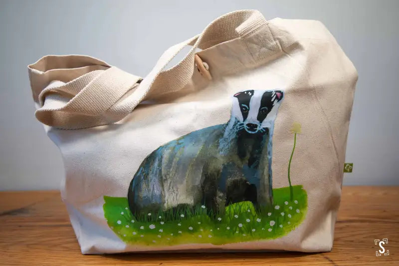 Badger - Toggle Tote Bag - Organic Cotton - 34cm x 34cm x 17cm - Bag