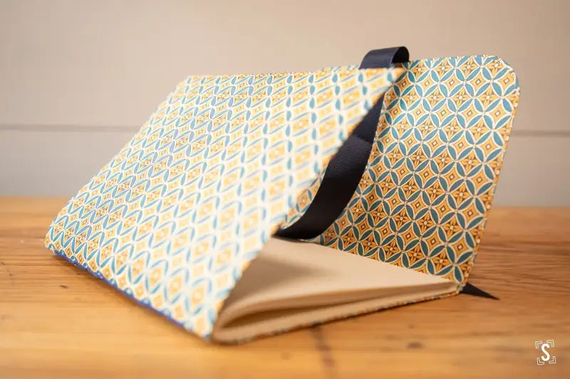 Hand designed patterned fabric laptop sleeve with zipper from Bookbinding Workshop Chain Stitch