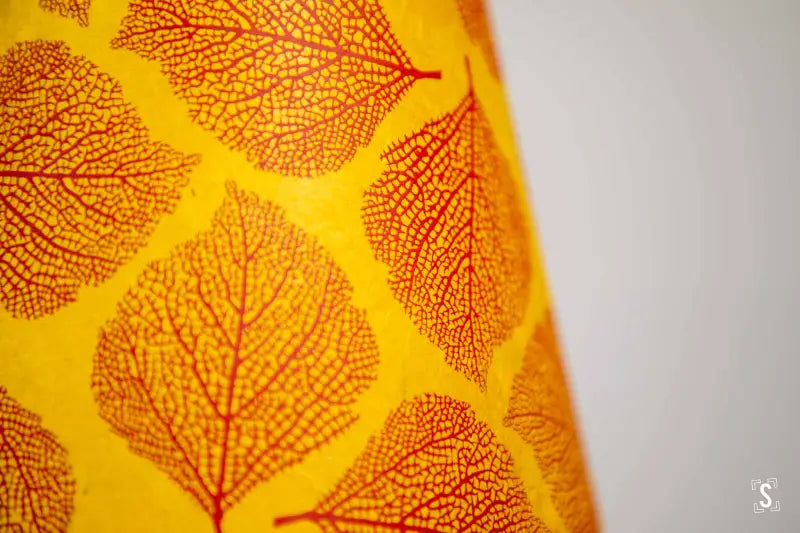 Candle Lampshade 14.5cm Leaf Orange/Red Lampshades