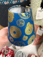 Candle Lampshade - Jade - Navy - SQUUSHED