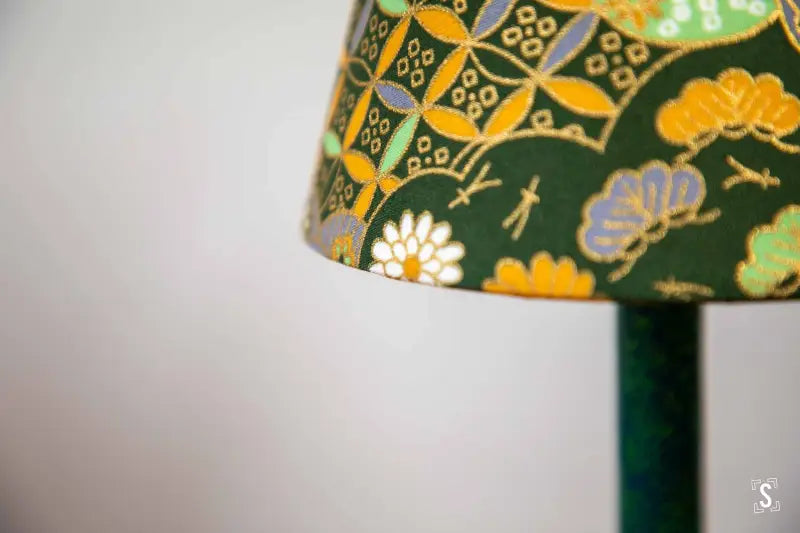 Candle Lampshade Naka Flowers and Hexagons Mint Lampshades