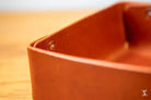 Cantilever - Leather Clutter Keeper - 16cm x 16cm - Cognac - Leathercraft