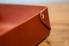 Cantilever - Leather Clutter Keeper - 16cm x 16cm - Cognac - Leathercraft