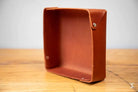 Cantilever - Leather Clutter Keeper - 16cm x 16cm - Cognac - Leathercraft