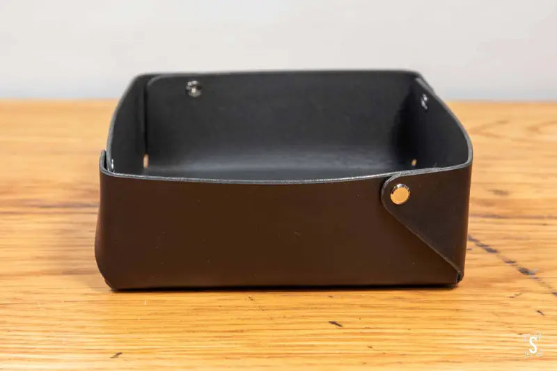 Cantilever - Leather Clutter Keeper Box - Black – SQUUSHED