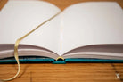 Case Bound Journal A5 Arctic Volume Buckram Neon Aqua Lokta Dragons Blue Journal