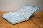 Case Bound Journal A5 Arctic Volume Buckram Neon Aqua Lokta Dragons Blue Journal