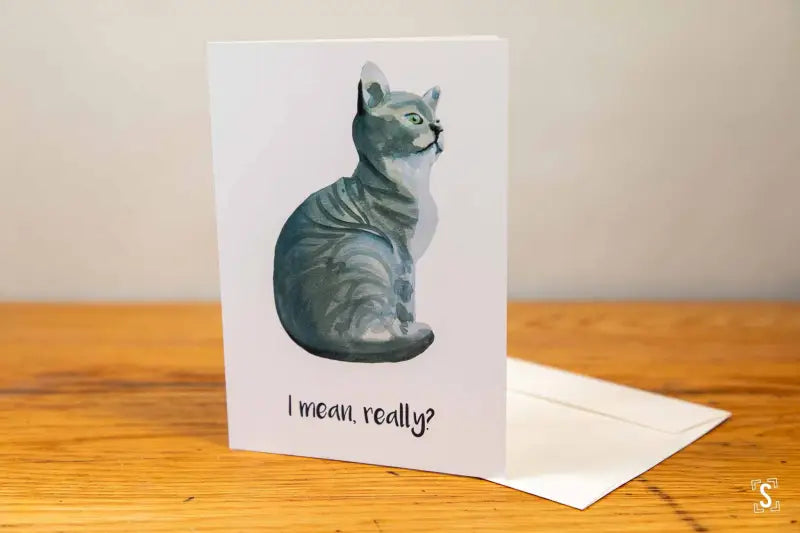 Cat - Greeting Card - A5 - I Mean, Really? - SQUUSHED
