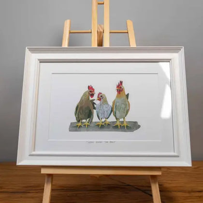 Chickens - Framed Print - 26cm x 35cm