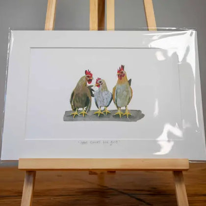 Chickens - Mounted Print
