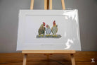 Chickens Mounted Print Art Prints