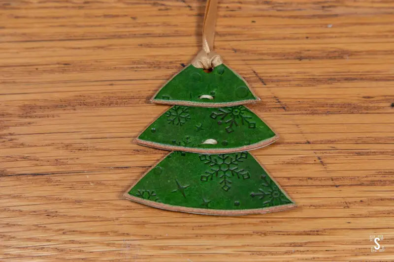 Christmas Tree - Leather Christmas Decoration - SQUUSHED