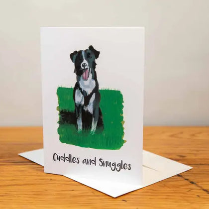 Collie - Greeting Card - A5 - Cuddles and Snuggles