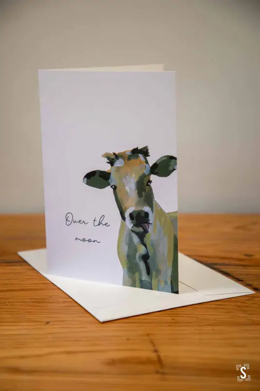 Cow - Greeting Card - A5 - Over the Moon - Greeting Cards