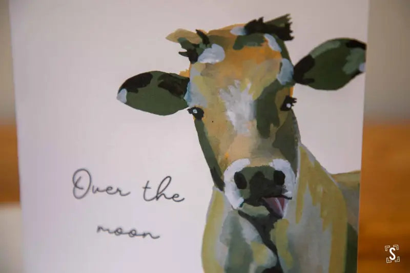 Cow - Greeting Card - A5 - Over the Moon - Greeting Cards