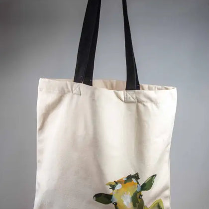 Cow - Tote Bag - Organic Cotton - Black Handles - 38cm x 42cm