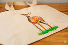 Deer - Toggle Tote Bag - Organic Cotton - 34cm x 34cm x 17cm - Bag