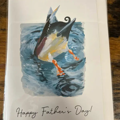 Diving Duck - Greeting Card - A5 - Happy Father's Day