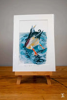 Diving Duck - Mounted Print - Art Prints